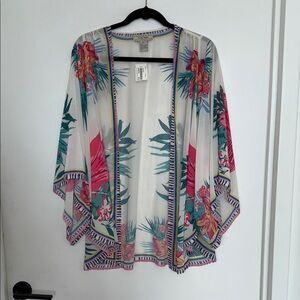 Flying Tomato Tropical Floral Kimono